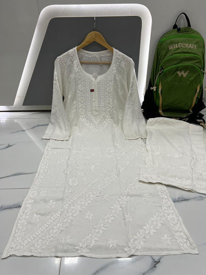 Rayon kurti side panel set