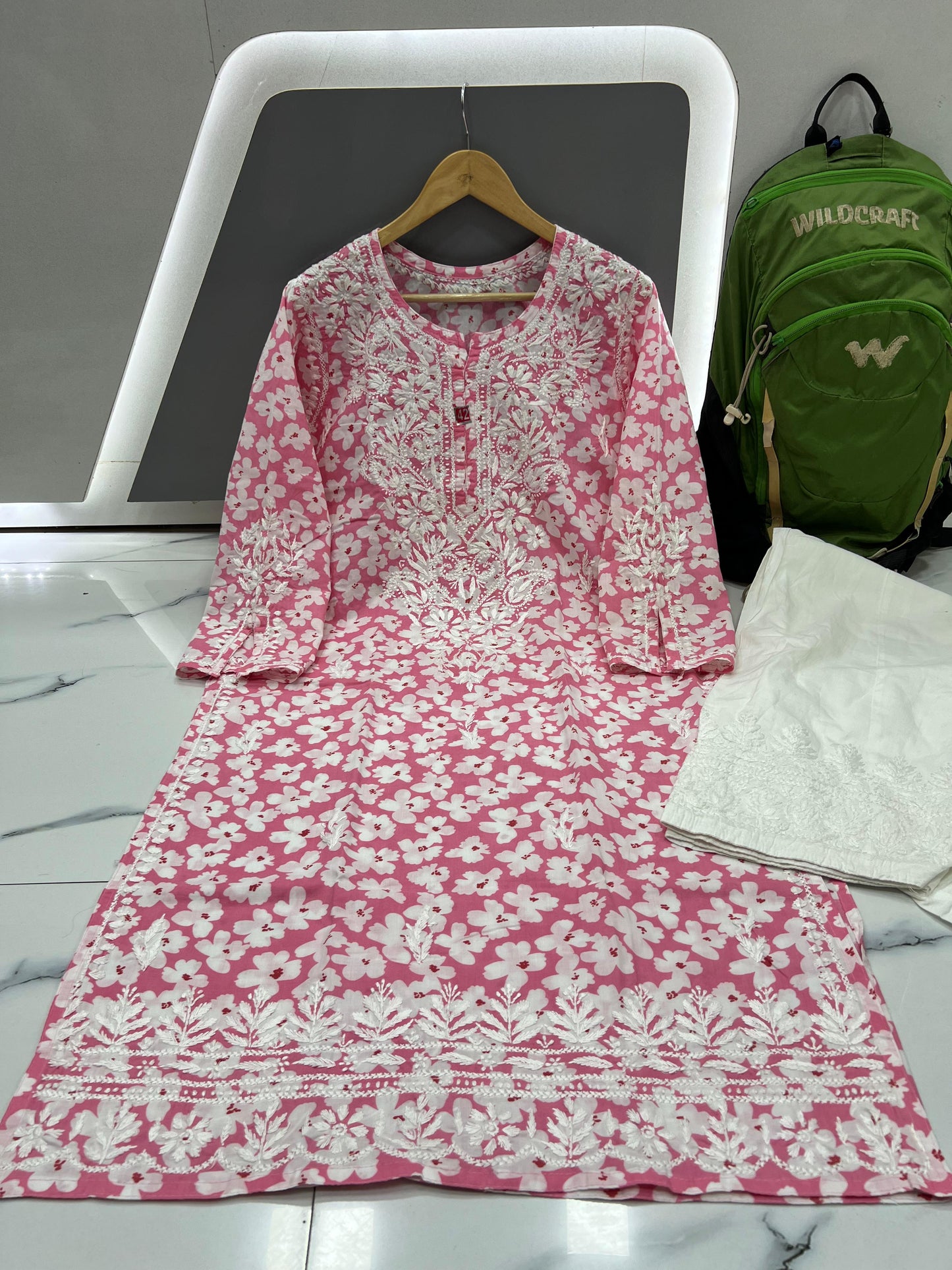 Printed mulmul plazzo set