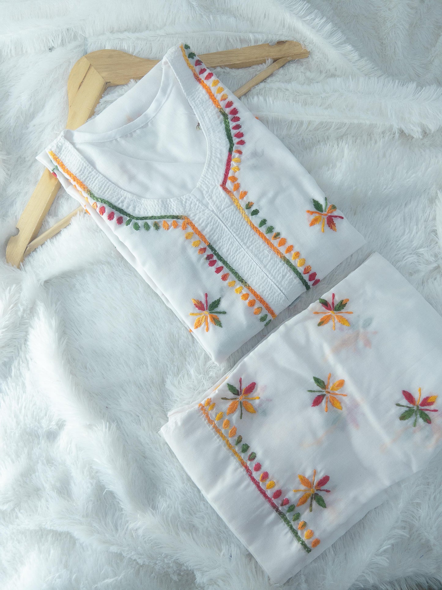 Voil cotton 2pc kurta and palazzo set