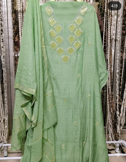 Mul chanderi addon suits