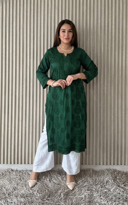 Modal satin set with 3D embroidery