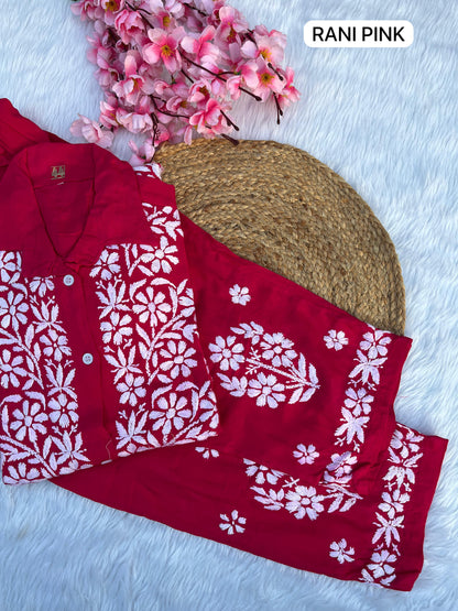 Rayon shirt co-ord set
