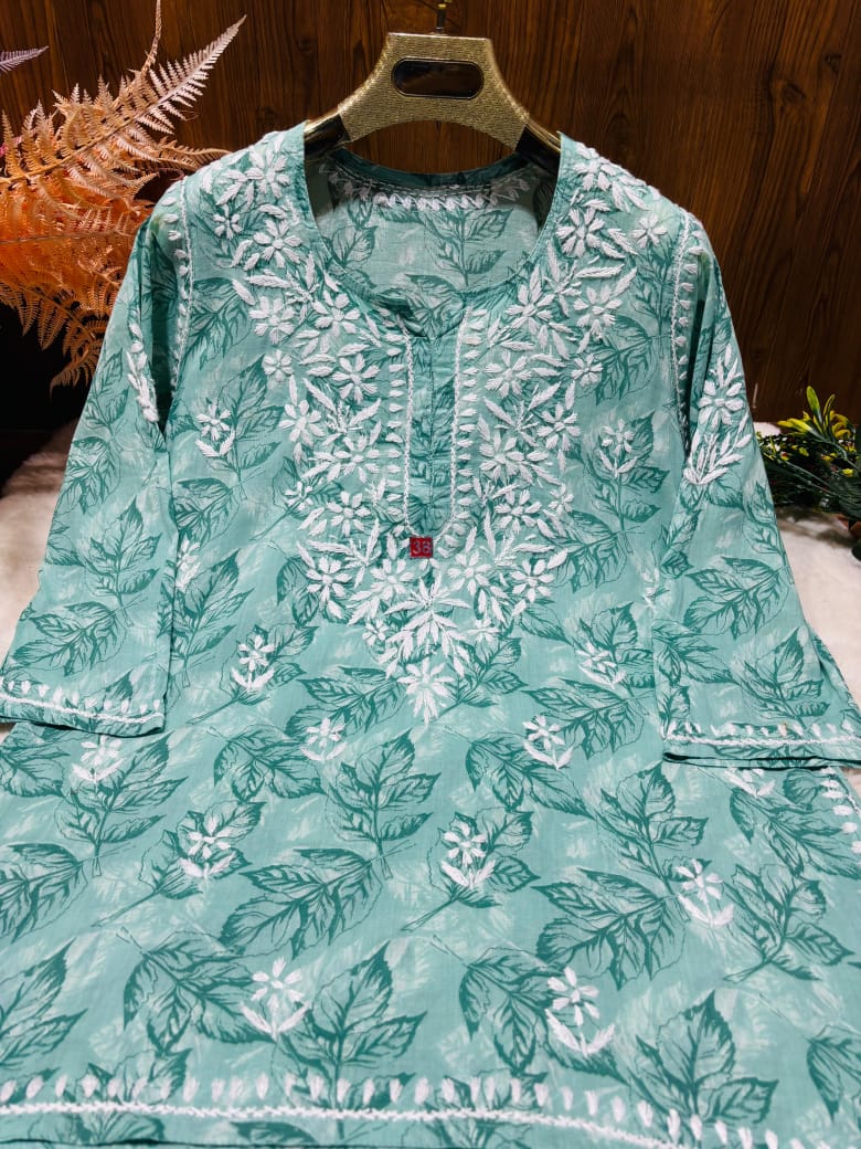 Mul print short kurta