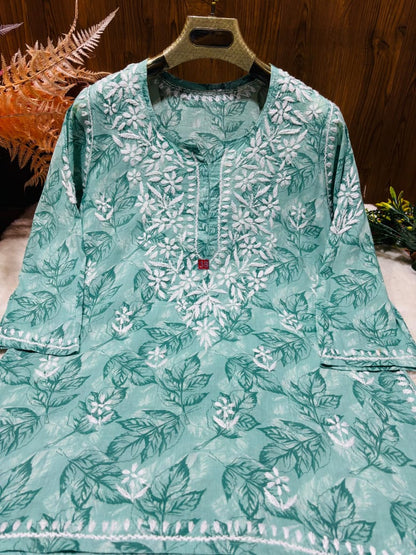 Mul print short kurta