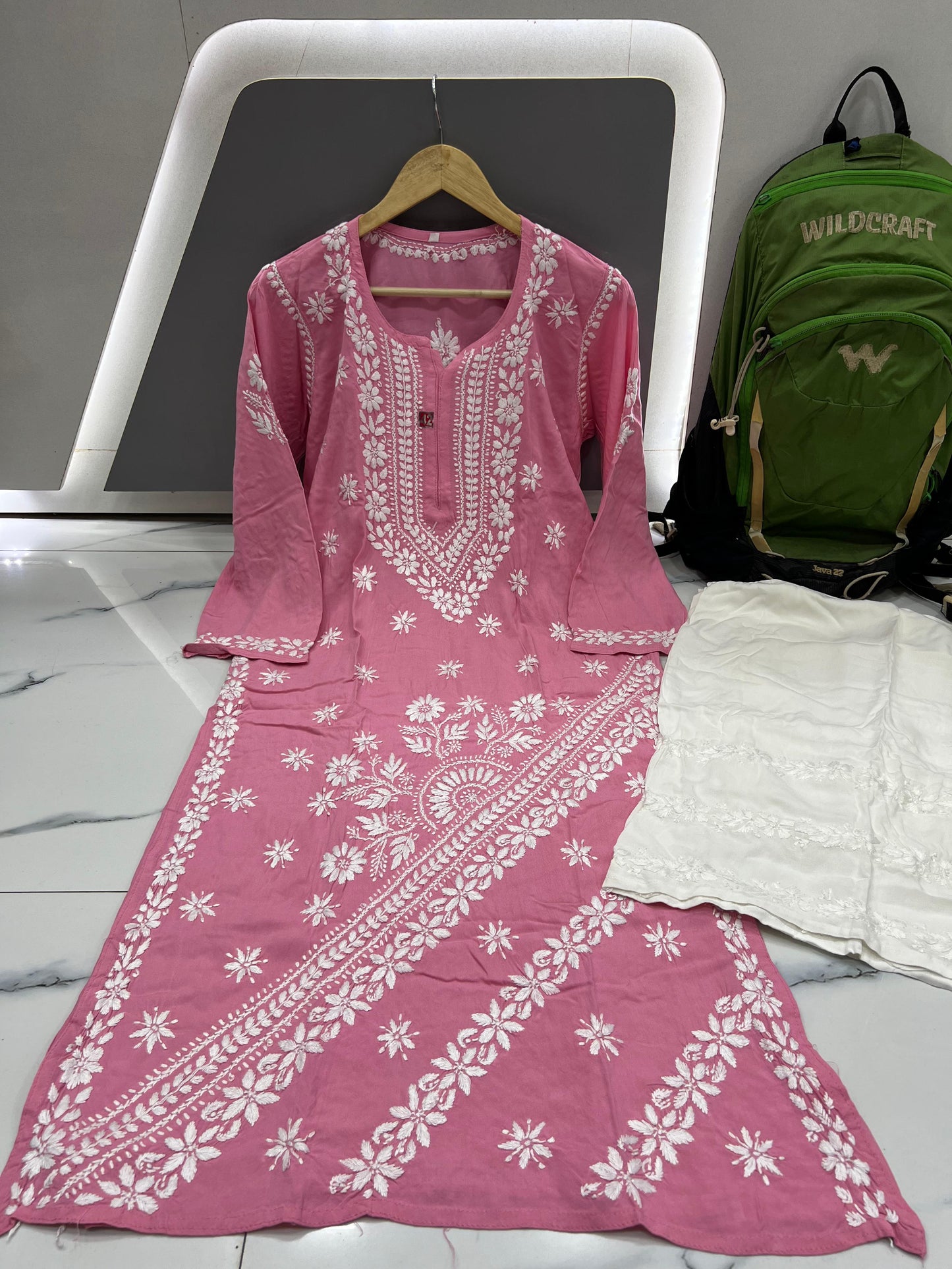 Rayon kurti side panel set