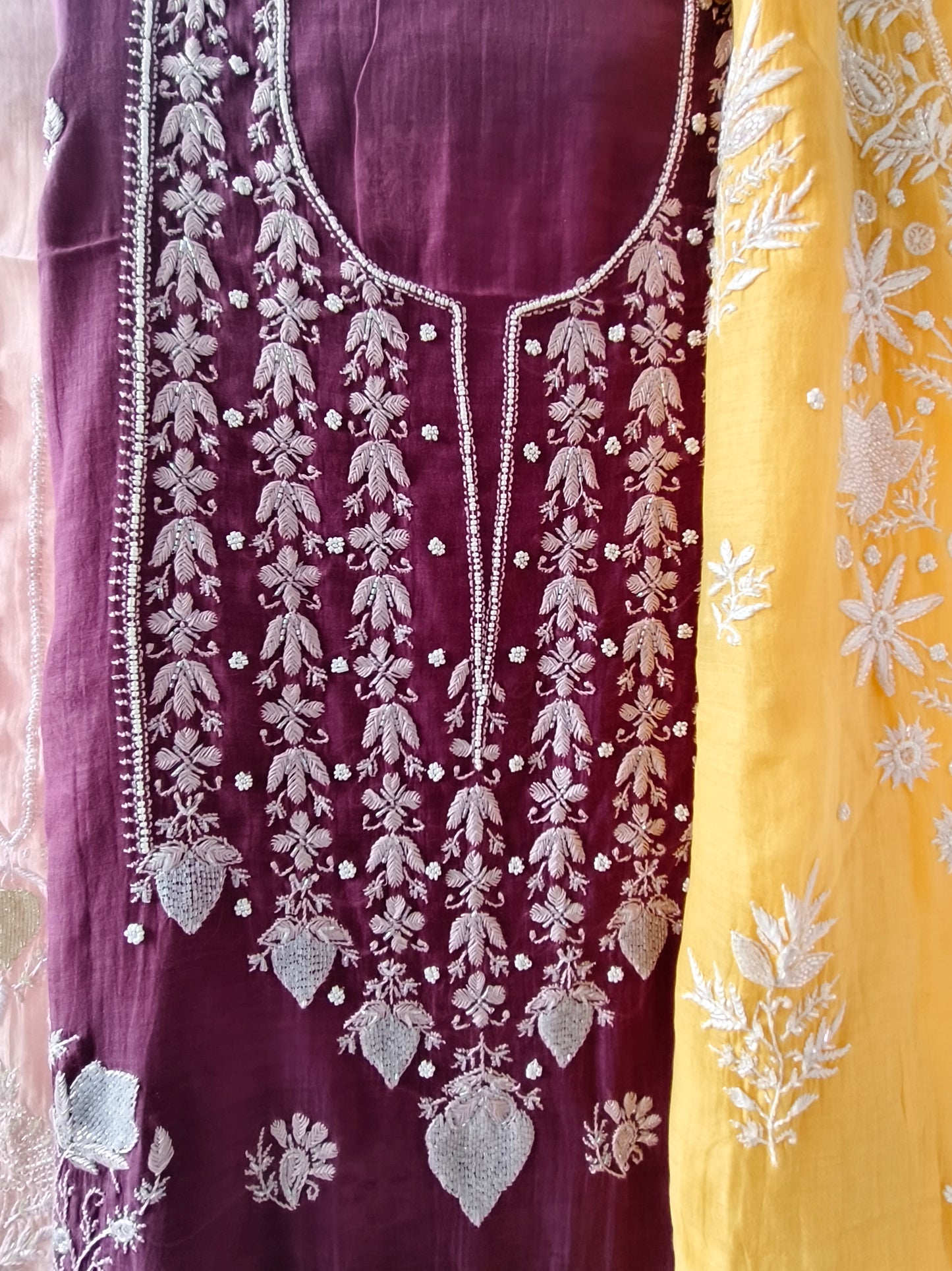 Mul Chanderi kurti dupatta set