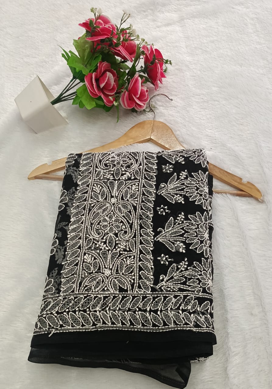 Georgette saree skirt jaal