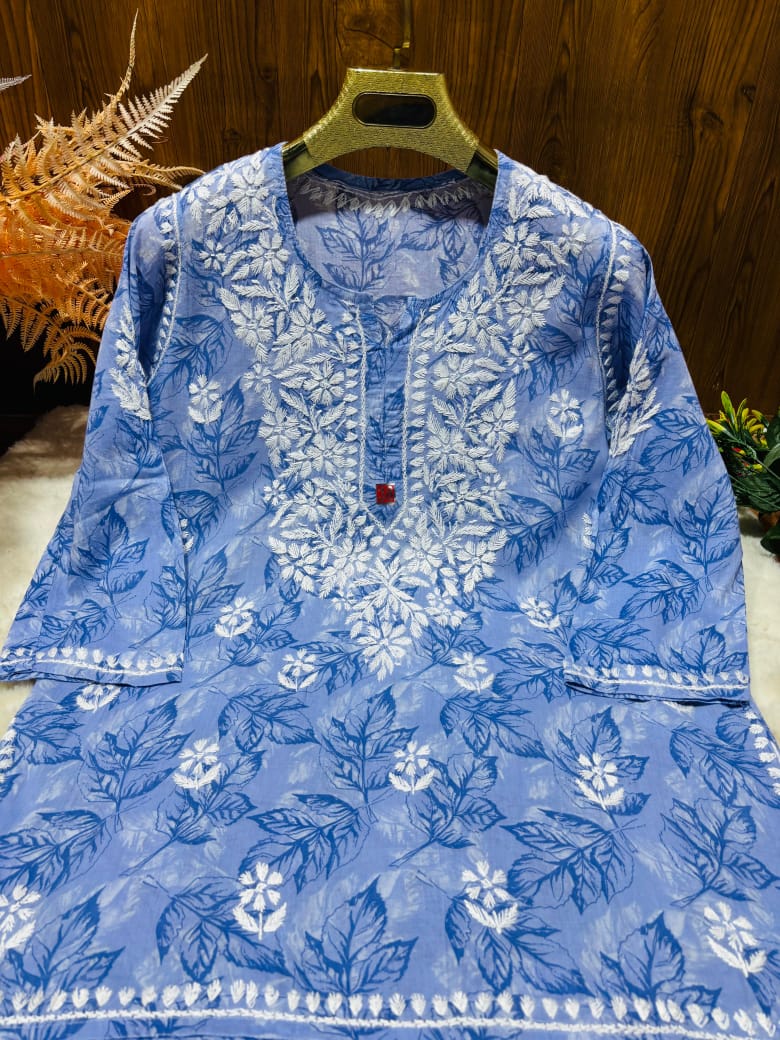 Mul print short kurta