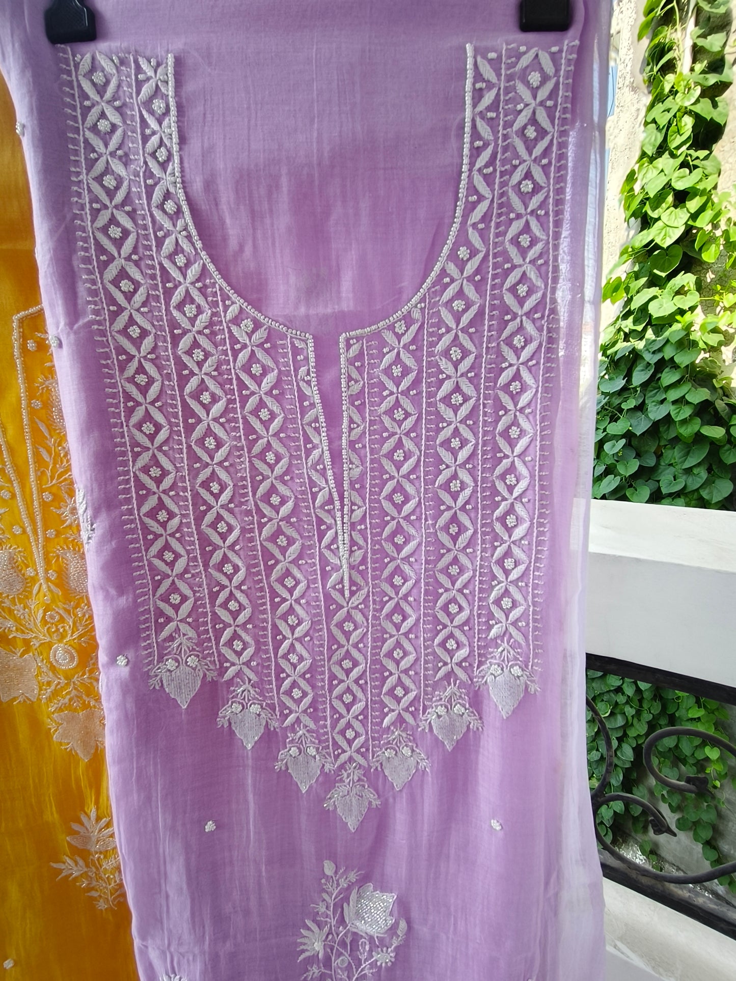 Mul Chanderi kurti dupatta set