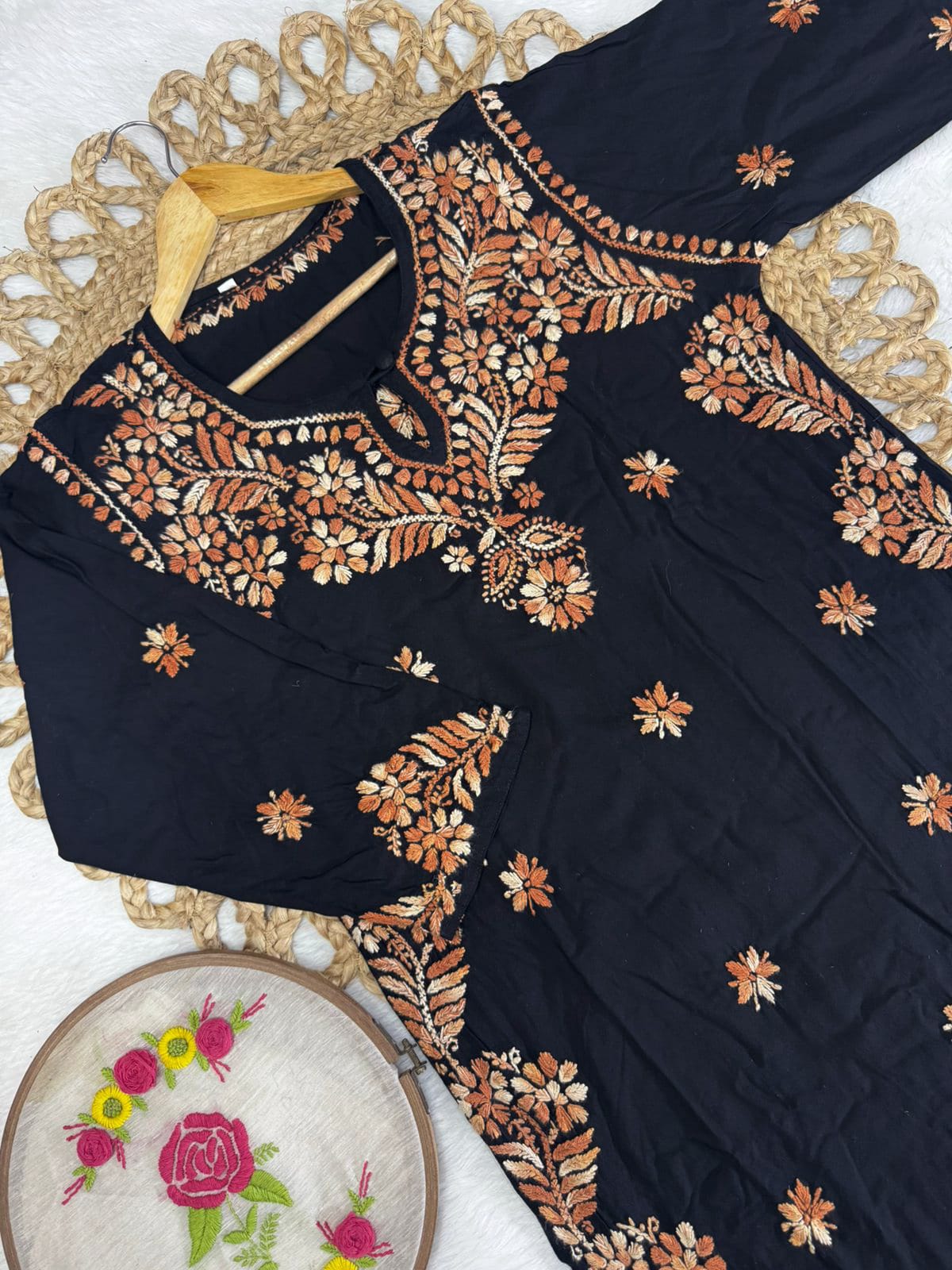 Rayon plazzao set with dual threads