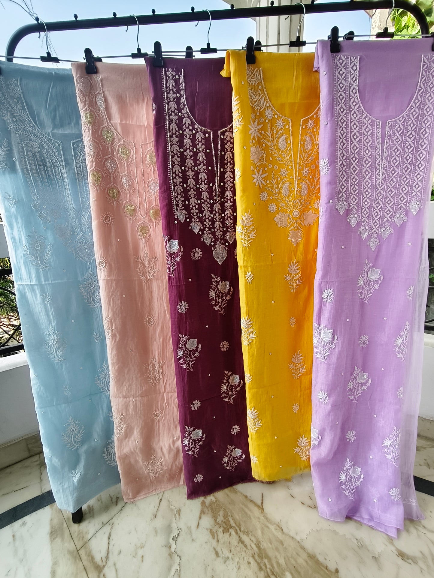 Mul Chanderi kurti dupatta set