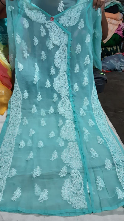 Chiffon Kurti With Sharara