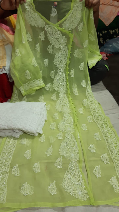 Chiffon Kurti With Sharara