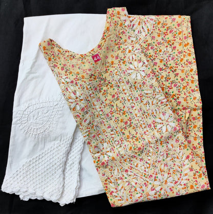 Mul Cotton Kurti With Pants