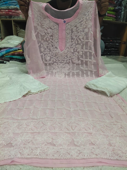 Chiffon Patti Jaal 3pc Set