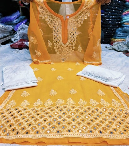 Chiffon Maahi Daman 3pc Set