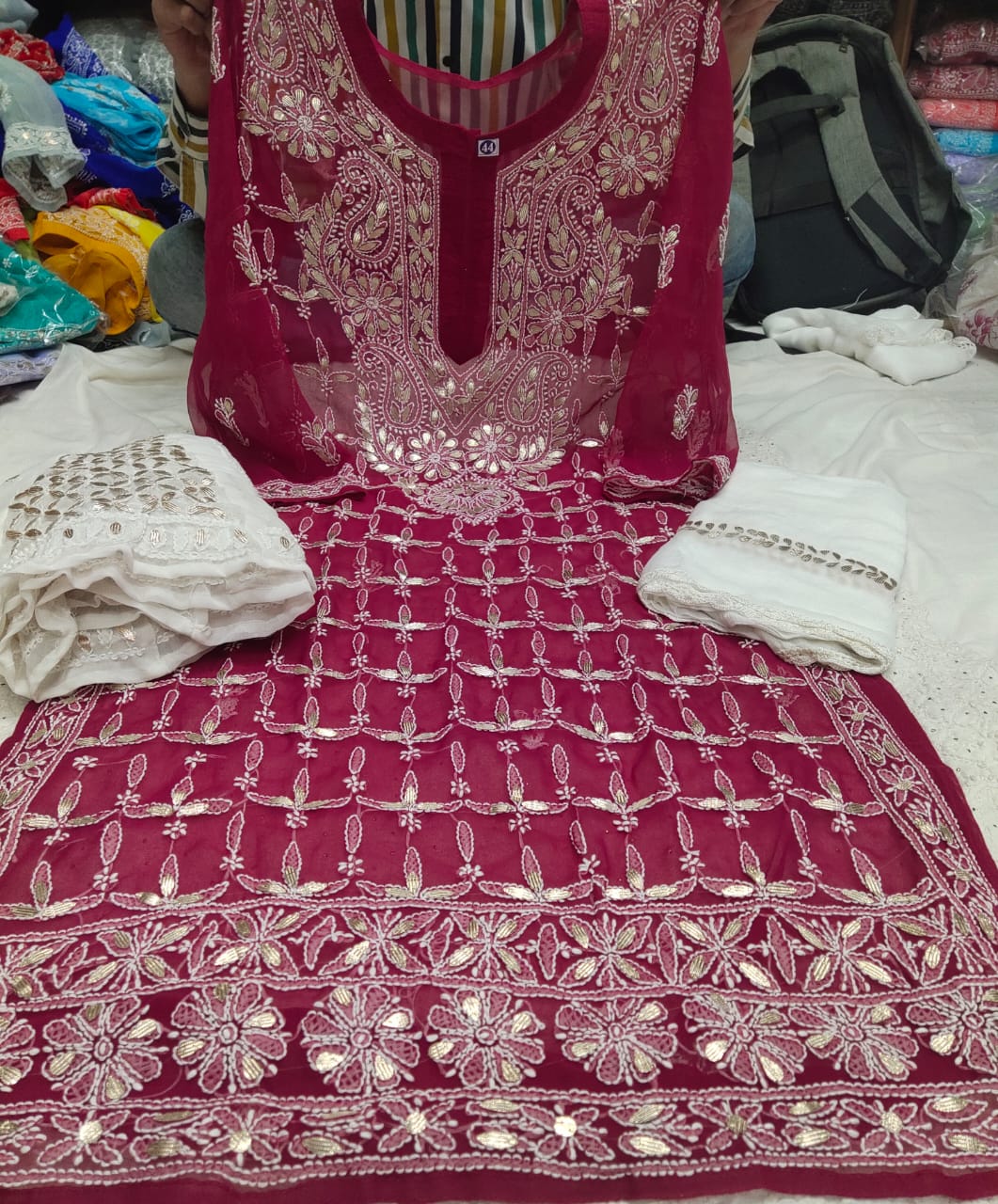 Chiffon Jaal Gota 3pc Set