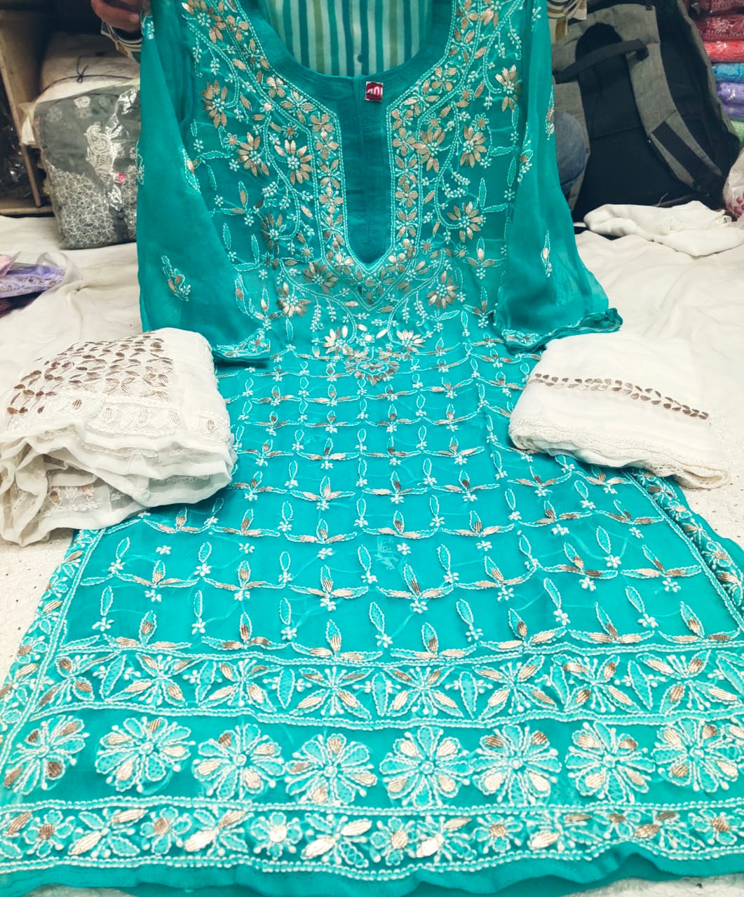 Chiffon Jaal Gota 3pc Set