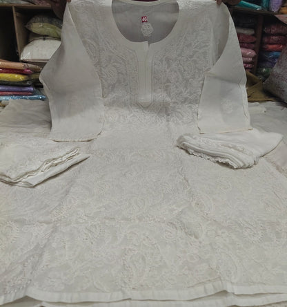 Cotton Front Jaal 3pc Set