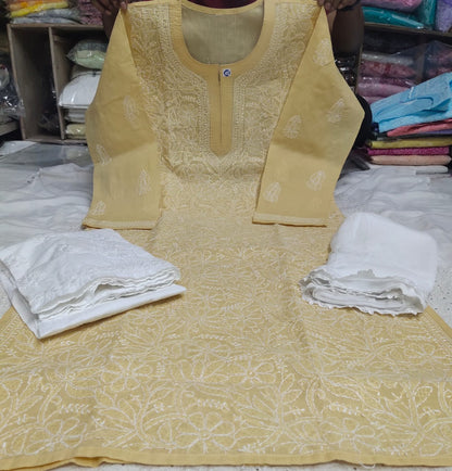 Cotton Front Jaal 3pc Set