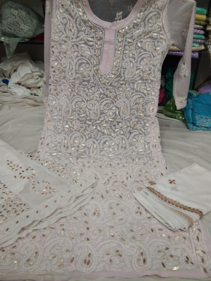 Georgette Front Jaal 2pc Set