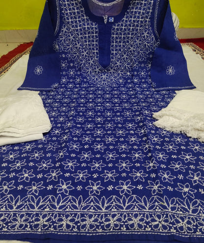 Cotton Front Jaal 3pc Set