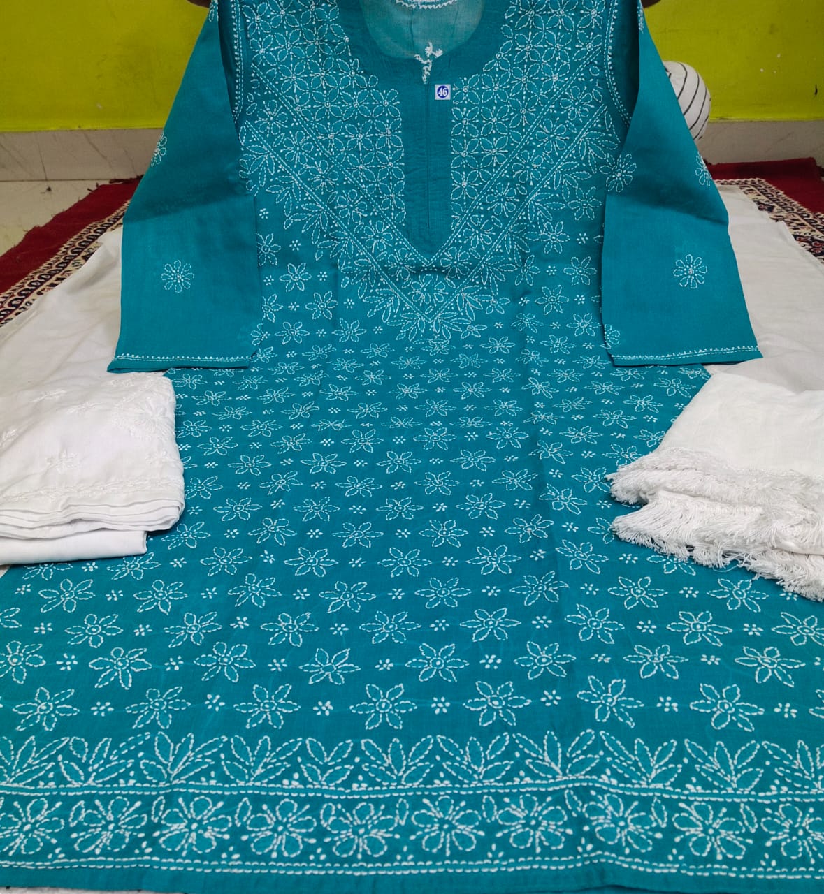 Cotton Front Jaal 3pc Set