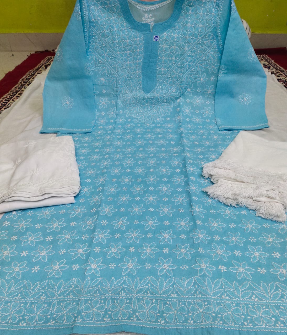 Cotton Front Jaal 3pc Set