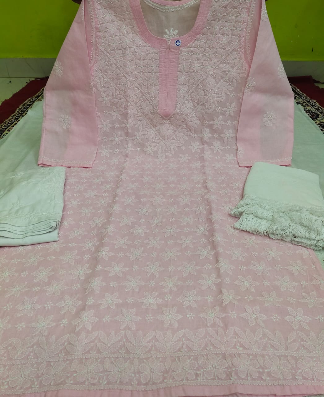 Cotton Front Jaal 3pc Set