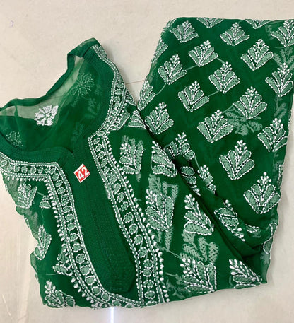 Georgette Booti Jaal Kurti