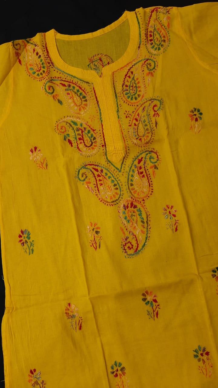 Cotton Long Kurti - The Chikan Company