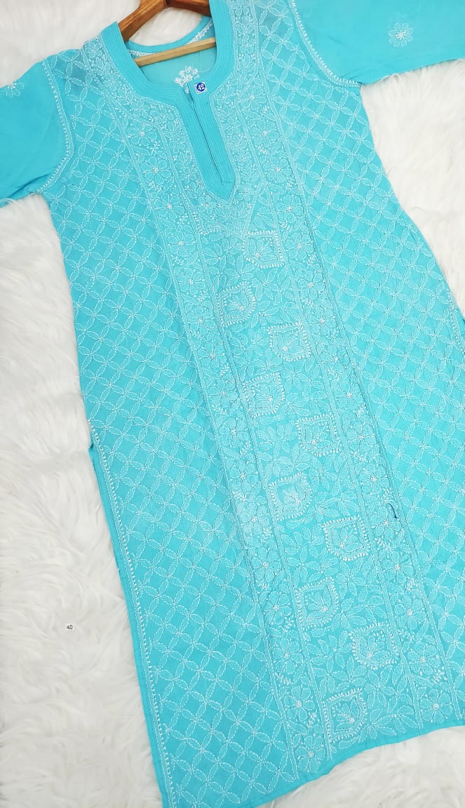 Cotton Front Jaal Kurti