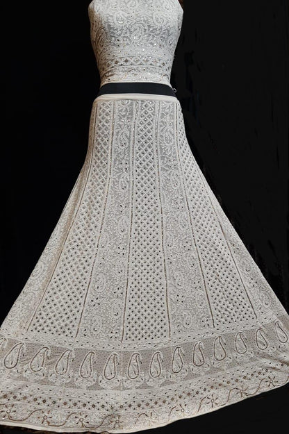 Pure Georgette Lehenga - The Chikan Company
