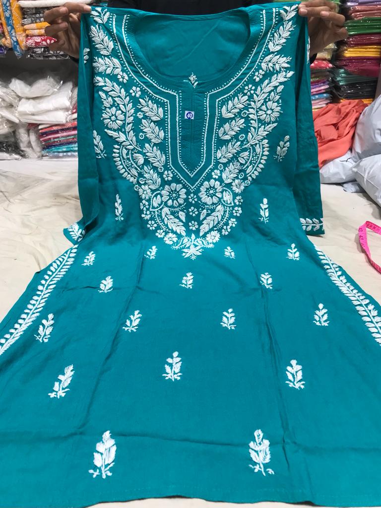 Rayon Gala Booti Kurti