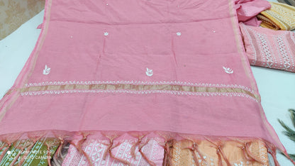 Chanderi Semi-Stitched Suit