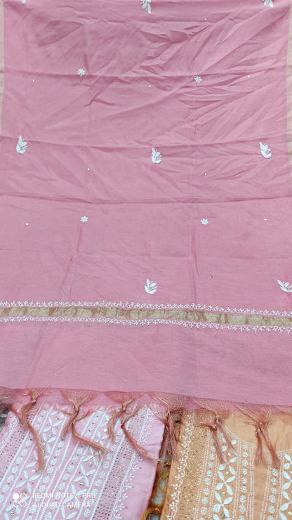 Chanderi Semi-Stitched Suit