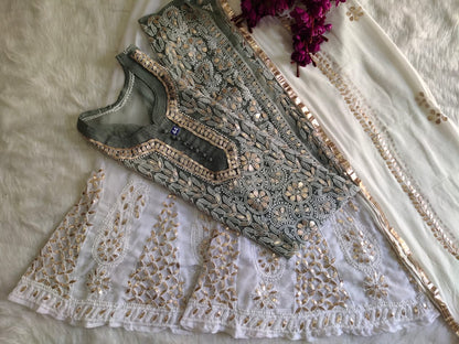 Georgette Gota Work 3pc Set