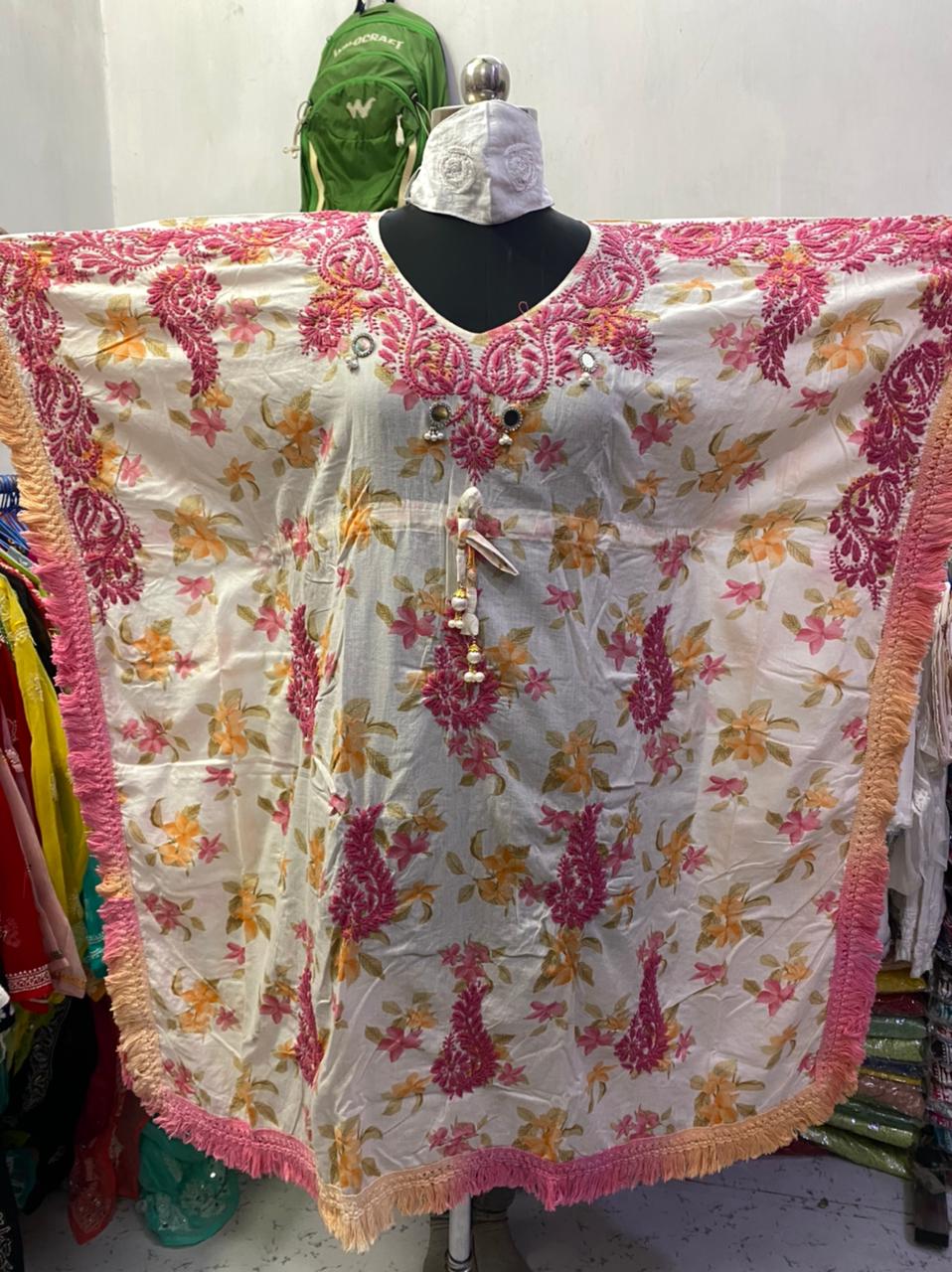 Mulmul Kaftan Printed