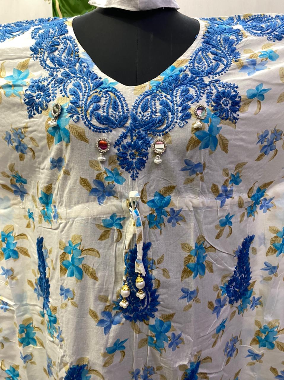 Mulmul Kaftan Printed