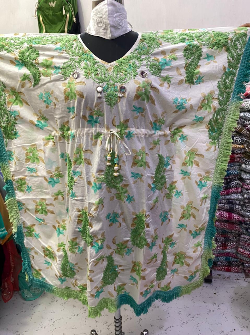 Mulmul Kaftan Printed