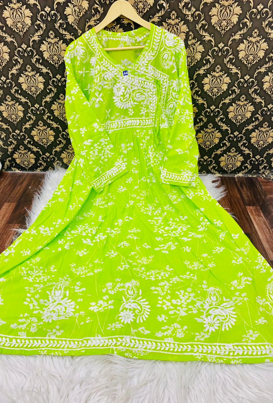 Mul Mul Gown With Pant