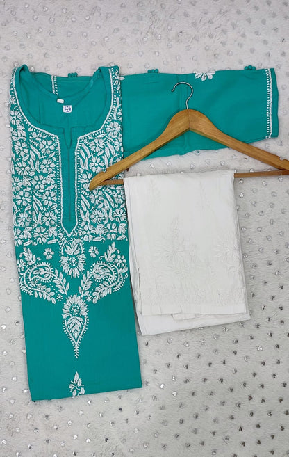 Plus Size Kurti With Palazzo And Dupatta