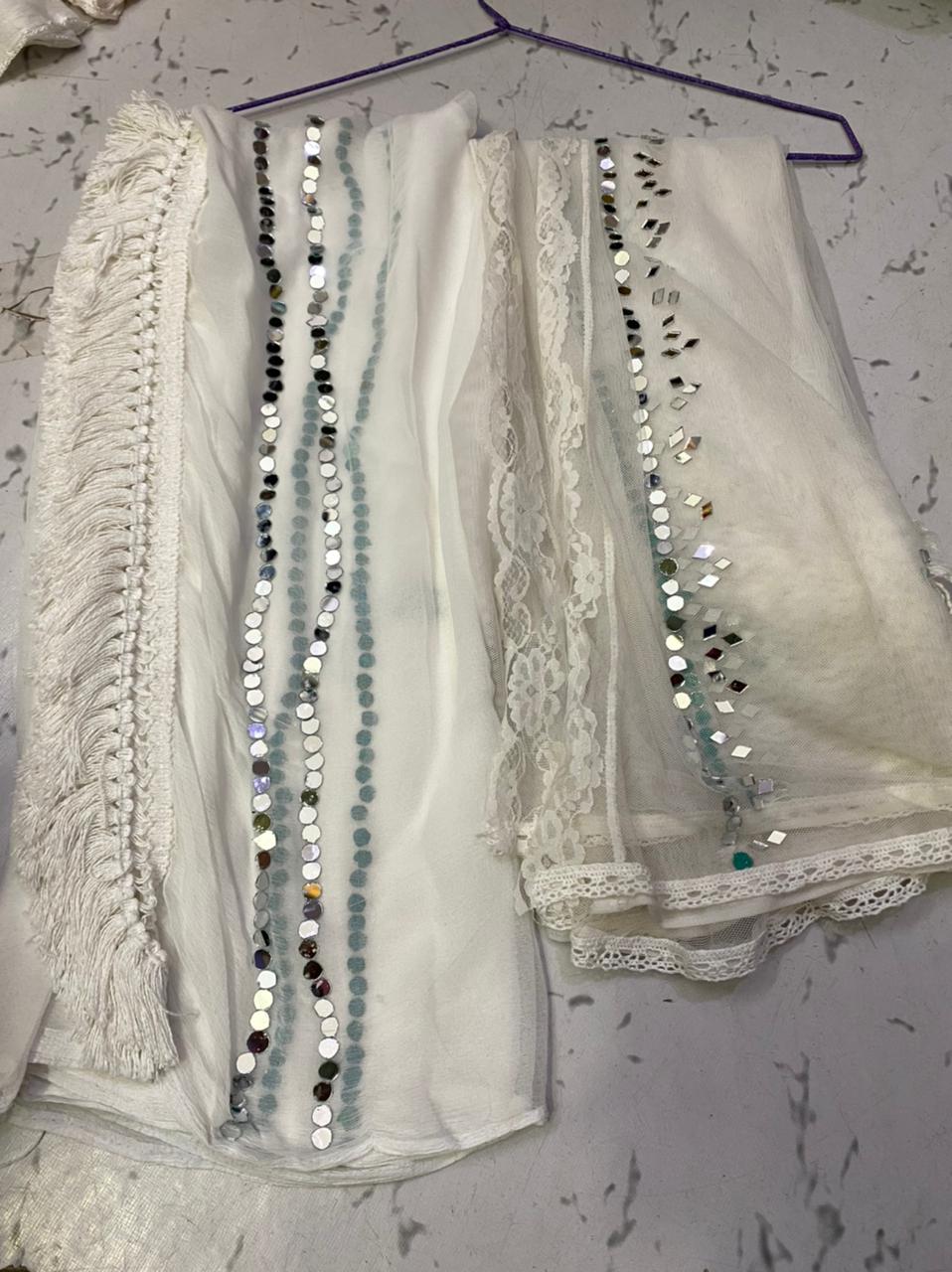 Net Mirror Dupatta