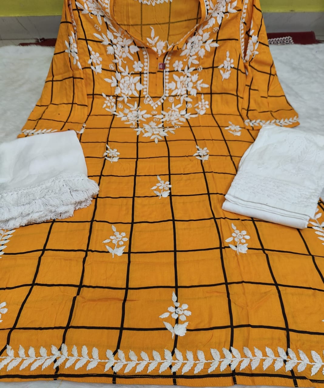 Rayon Kurti 3pc Set