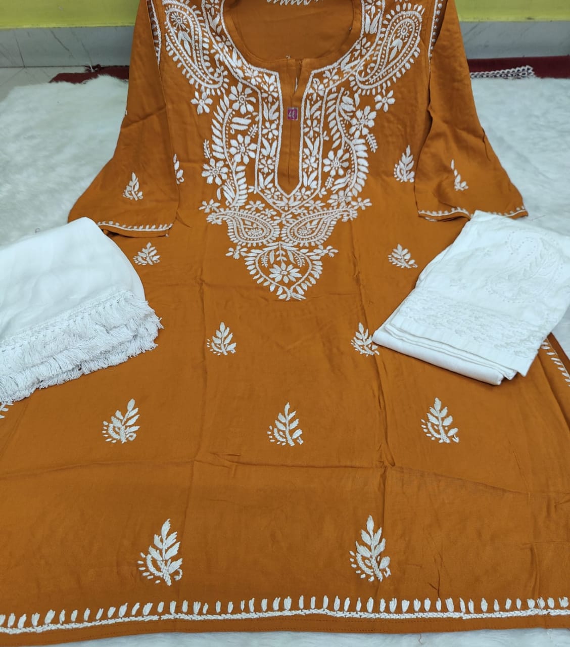 Rayon Kurti 3pc Set