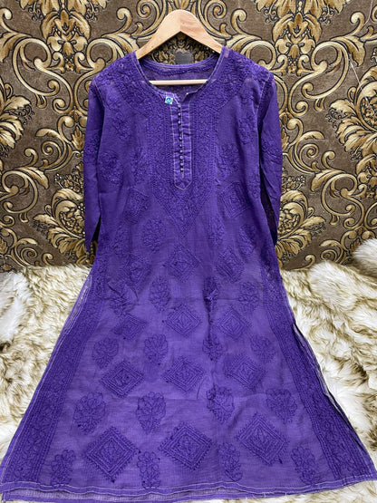 Dyeable Buta Flower Kurti