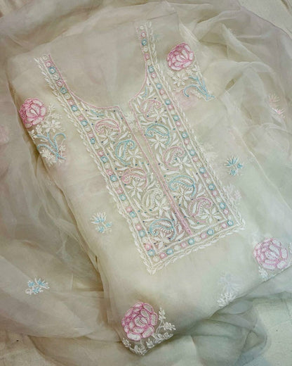 Organza Kurta With Dupatta