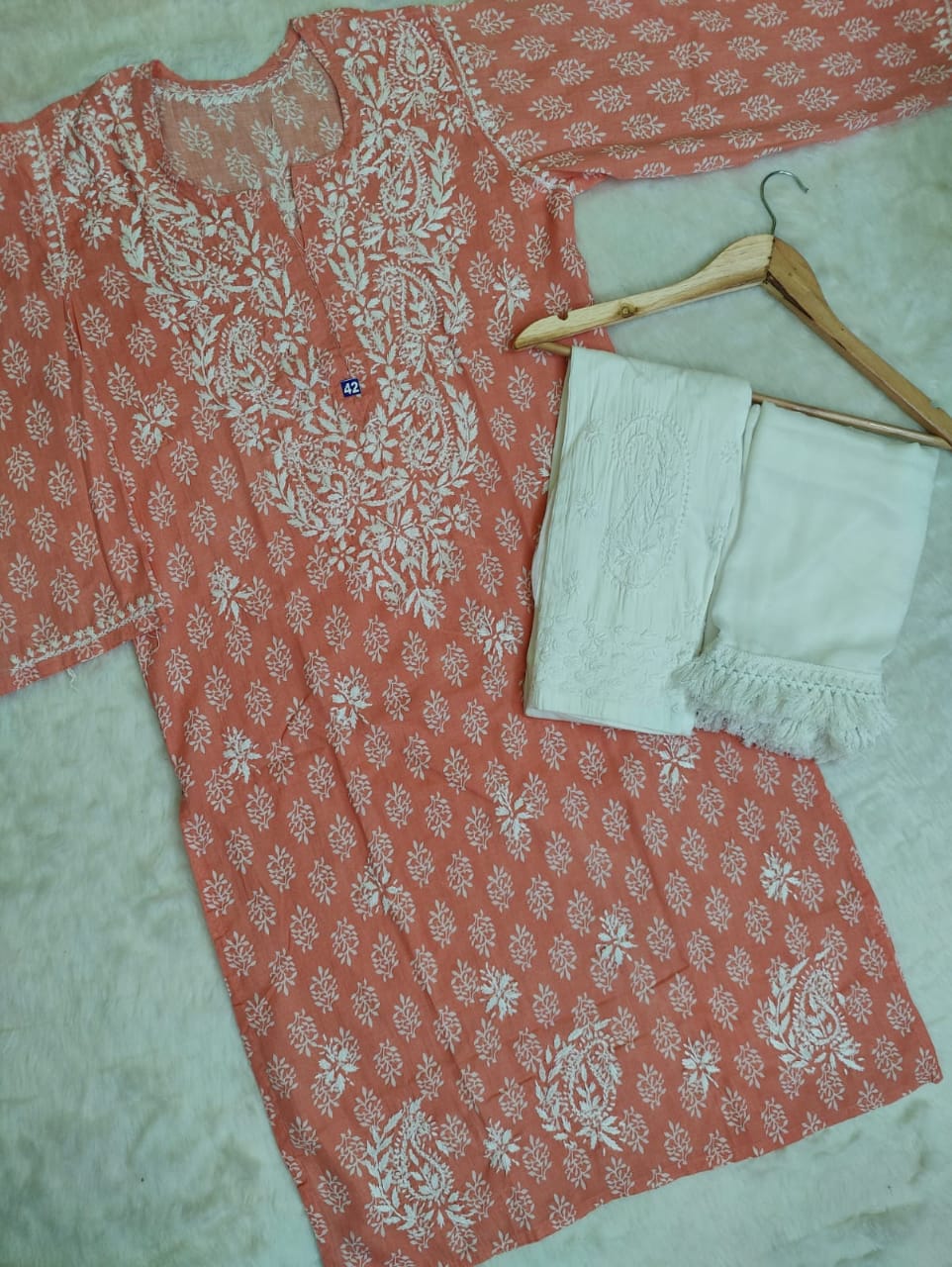 Mul Mul Kurta 3pc Set