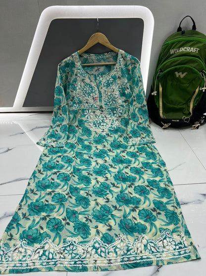 Printed Mul Mul Kurti