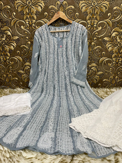 Georgette Anarkali 3pc Set